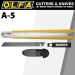 OLFA ONE WAY LOCK CUTTER WITH BLACK BLADE SNAP OFF KNIFE